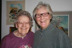 Pictured: June Kjome and dear friend Susan Schmidt
